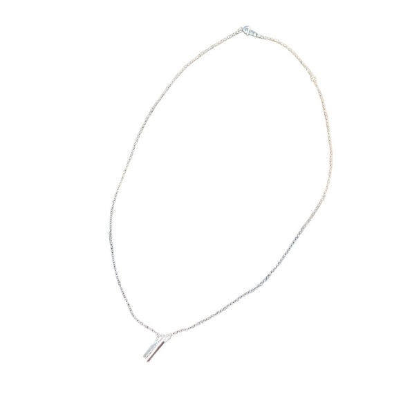 Jewelry - Elegant Double Bar Crystal Silver Necklace 925 Adjustable NWOT!